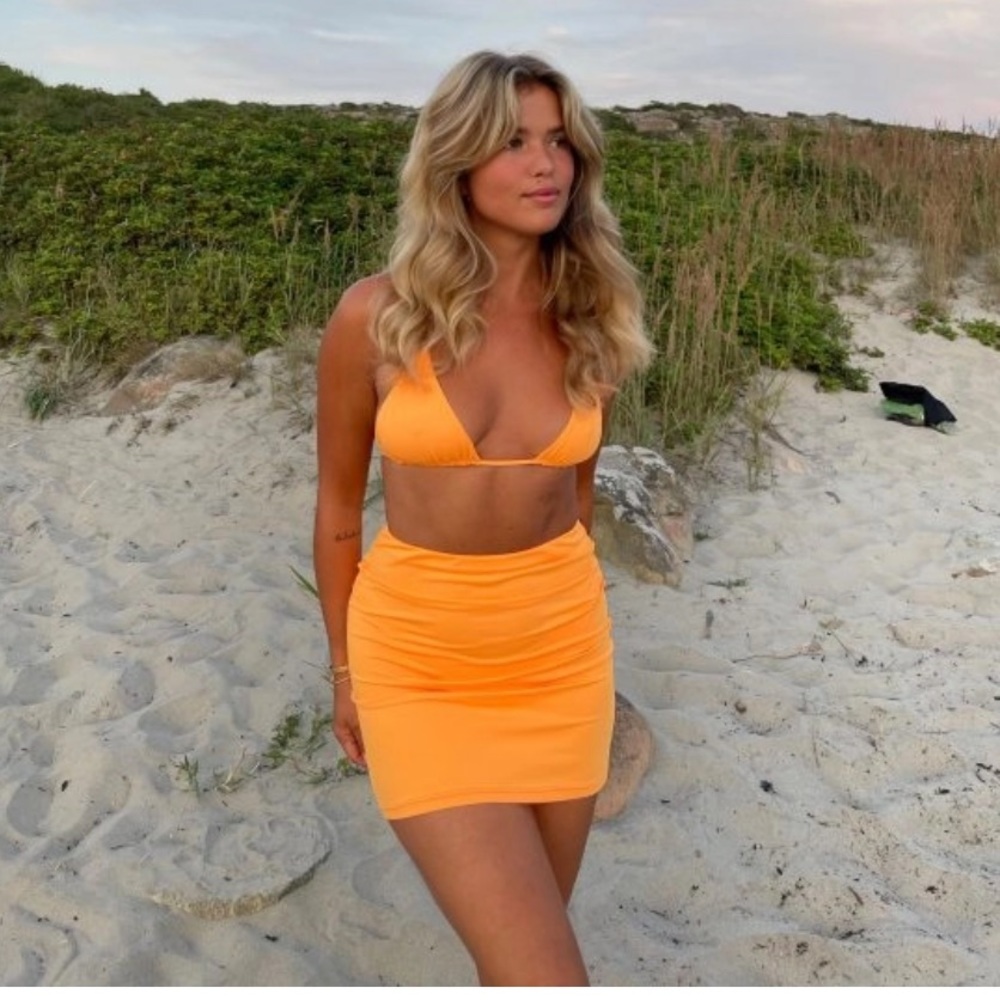 Djerf Avenue Swim Skirt Tangerine size XS